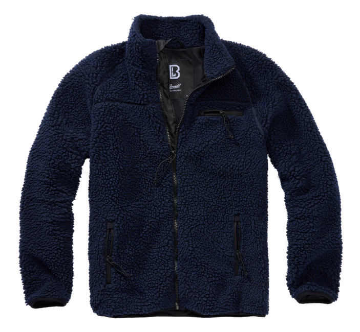 Brandit Teddyfleece Fleece Jacket, Navy Blue