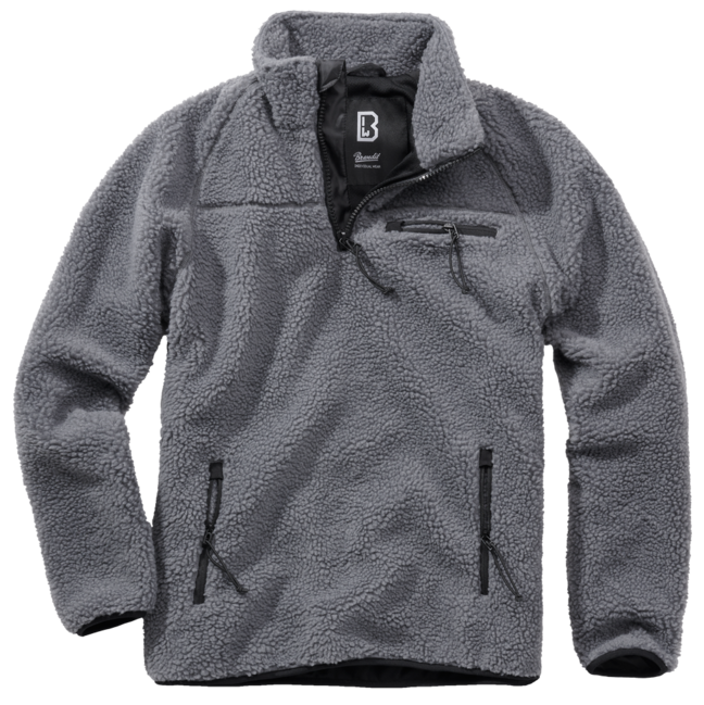 Brandit Teddyfleece Troyer Fleece Jacket, Anthracite