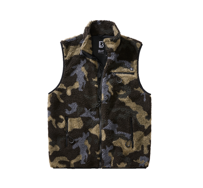 Brandit Teddyfleece Fleece Vest, Dark Camo
