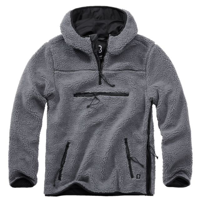 Brandit Teddyfleece Worker Fleece Pullover, Anthracite
