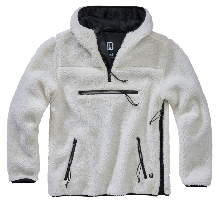 Brandit Teddyfleece Worker Fleece Pullover, White