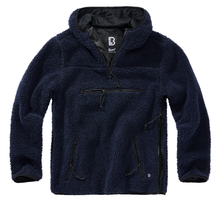 Brandit Teddyfleece Worker Fleece Pullover, Navy Blue