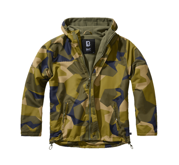 Brandit Frontzip Windbreaker Jacket, Swedish Camo