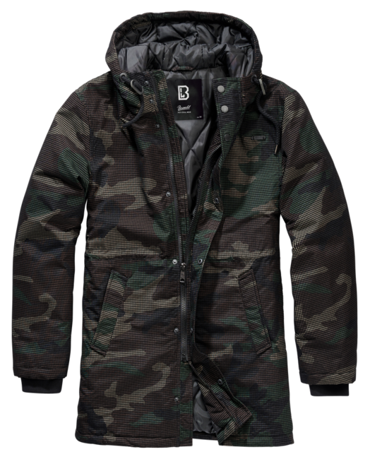 Brandit Grid Camo Parka, Woodland