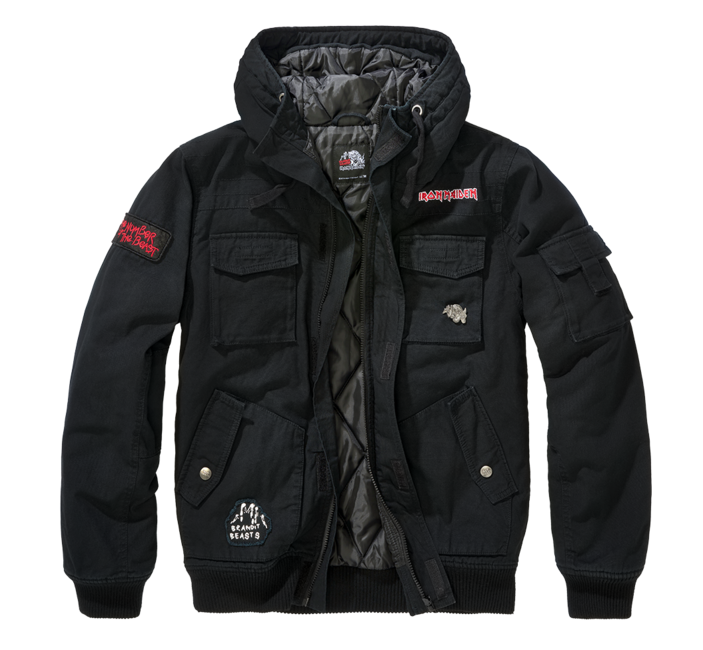 Brandit Iron Maiden Bronx Jacket, Black