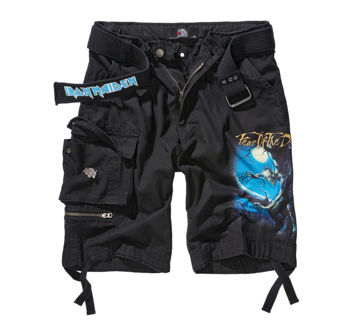 Brandit Iron Maiden Savage Shorts Fear of the Dark, Black