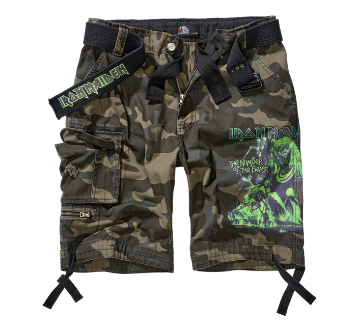Brandit Iron Maiden Savage Shorts, Dark Camo