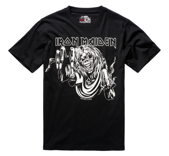 Brandit Iron Maiden Eddy Glow T-Shirt, Black