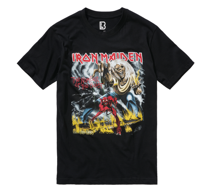 Brandit Iron Maiden T-Shirt Number of the Beast II, Black
