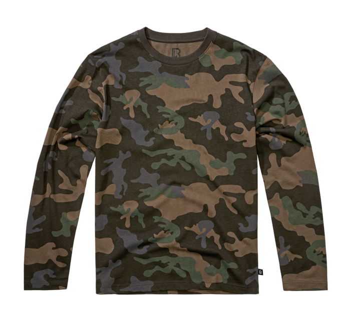 Brandit Premium Long Sleeve T-Shirt, Dark Camo