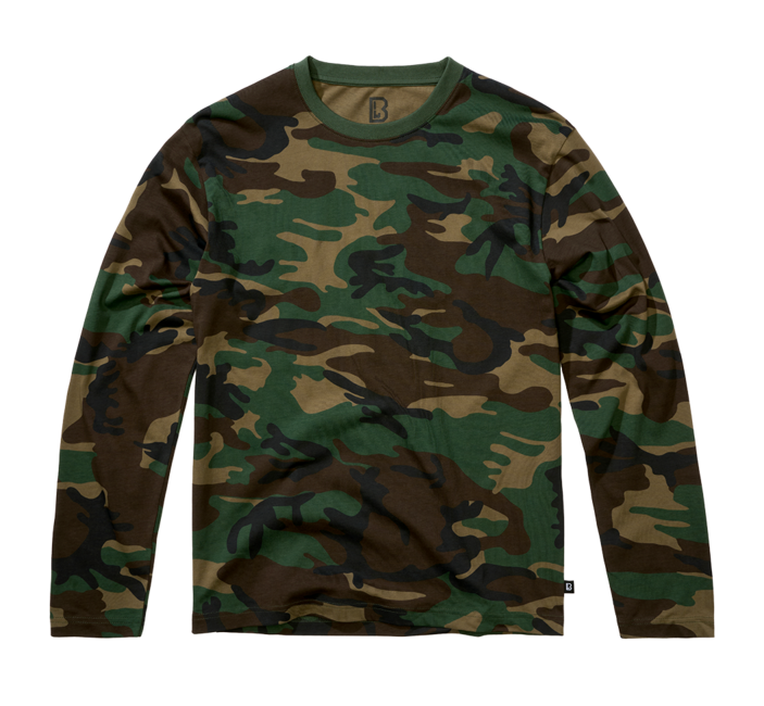 Brandit Premium Long Sleeve T-Shirt, Woodland