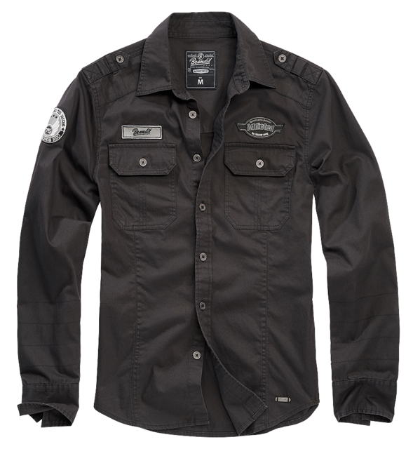 Brandit Luis Vintage Shirt, Black