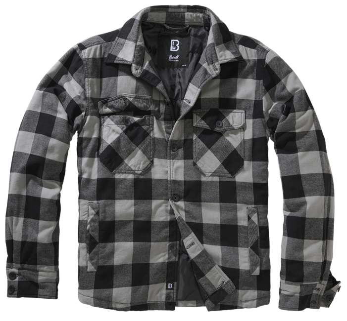 Brandit Lumber Jacket, Black/Charcoal