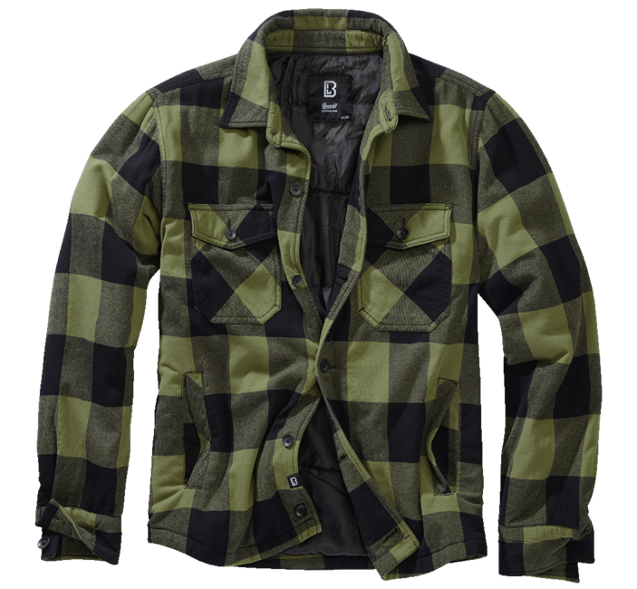 Brandit Lumber Jacket, Black and Olive