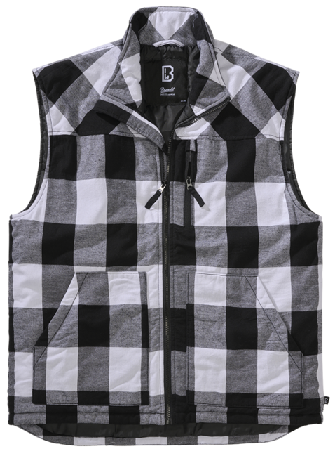 Brandit Lumber Vest, White/Black