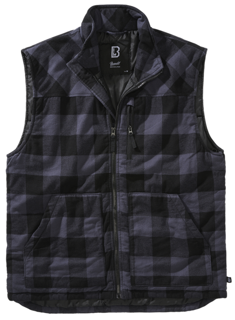 Brandit Lumber Vest, Black/Grey