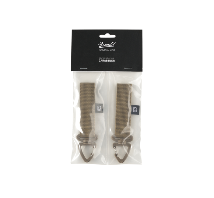 Brandit MOLLE Carabiner 2 Pack, Camel