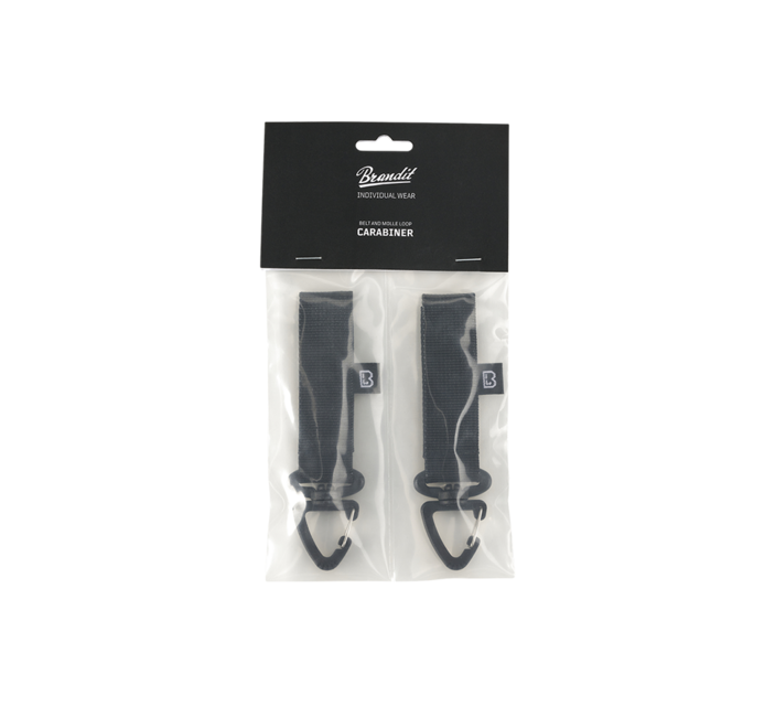 Brandit MOLLE Carabiner 2 Pack, Black