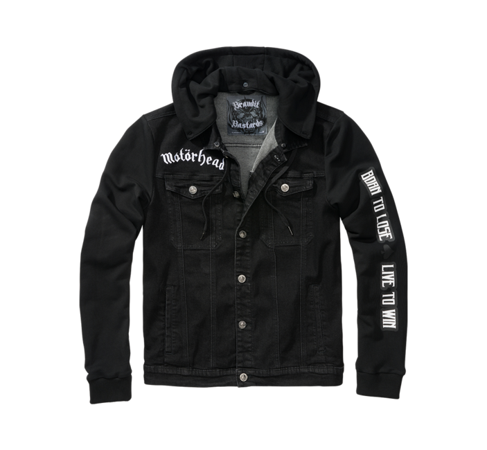Brandit Motörhead Cradock Denim Jacket, Black