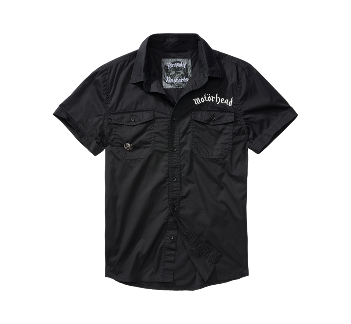 Brandit Motörhead Short Sleeve Shirt, Black