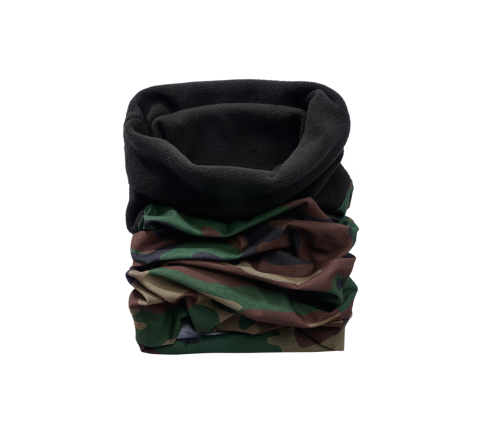 Brandit Multifunctional Fleece Neck Gaiter, Woodland
