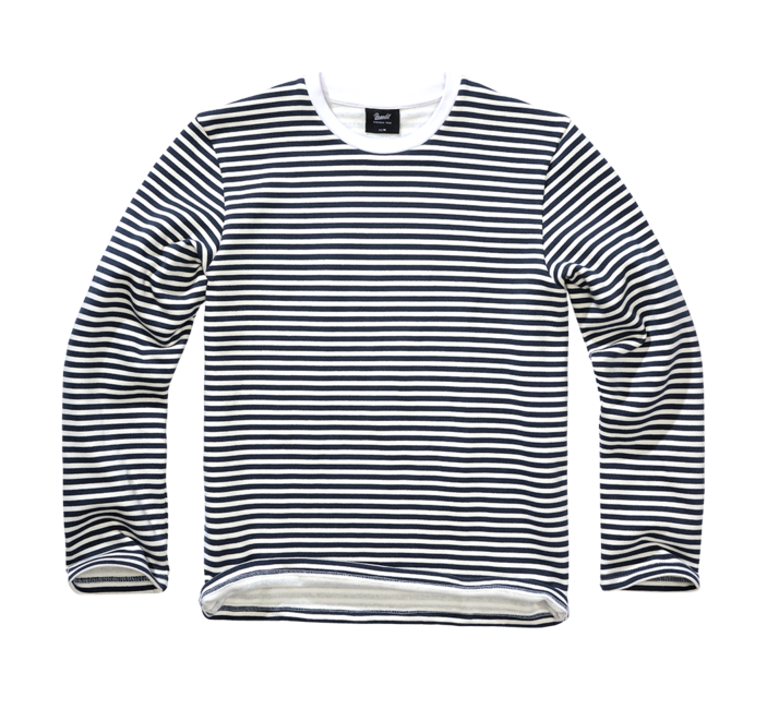 Brandit Men's Striped Navy Hoodie Marine