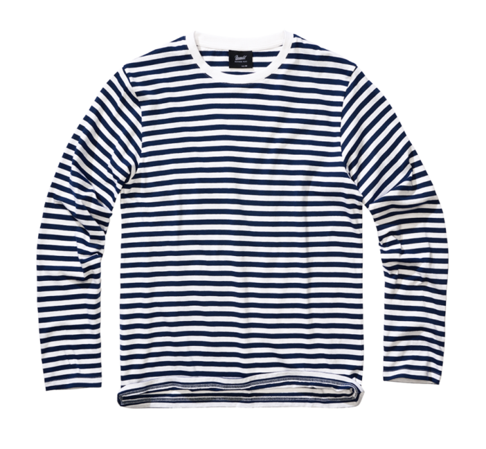 Brandit Men's Navy Striped Long Sleeve T-Shirt