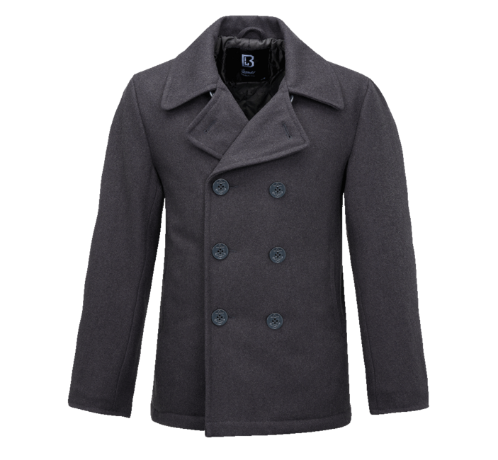 Brandit Pea Coat, Anthracite