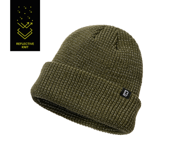 Brandit Reflective Winter Beanie, Olive
