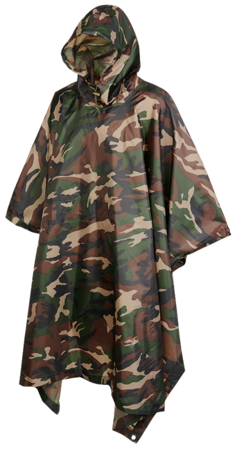 Brandit Ripstop Poncho, Woodland
