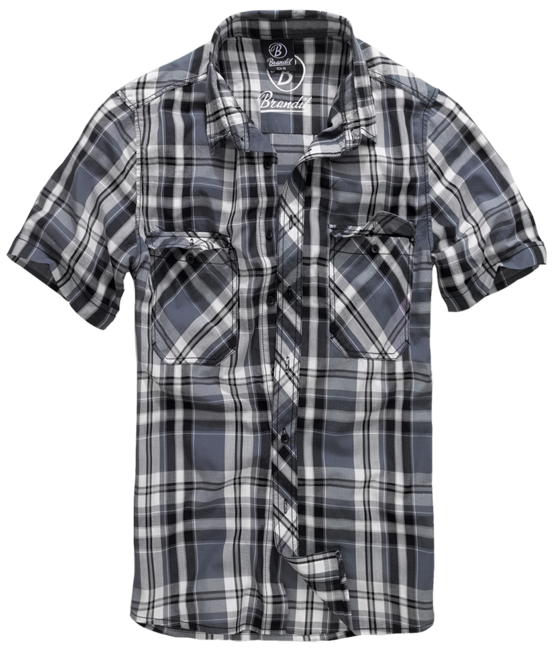 Brandit Roadstar Shirt Short Sleeve, Black-Anthracite