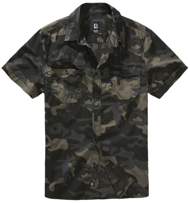 Brandit Roadstar Short Sleeve Shirt, Dark Camo