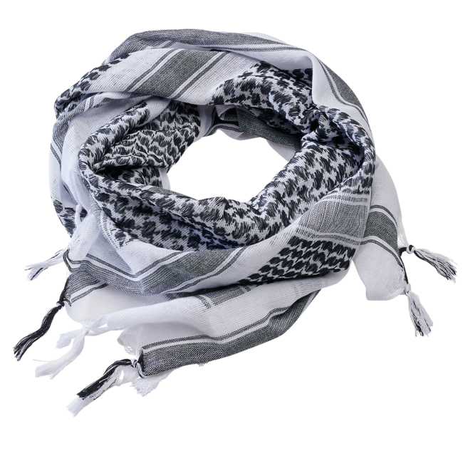 Brandit Shemag Scarf, White-Black