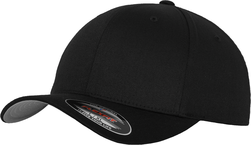 Brandit Flexfit Wooly Combed Cap, Black-Grey