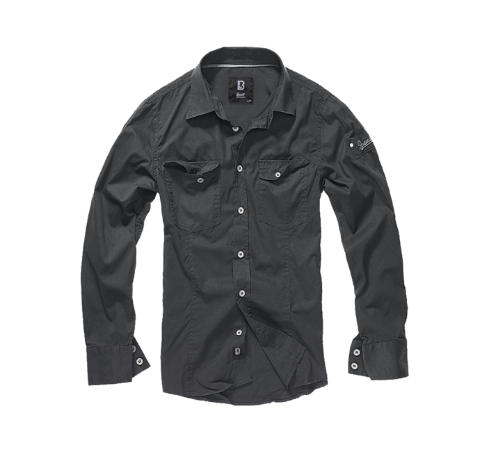 Brandit Slim Fit Shirt, Black