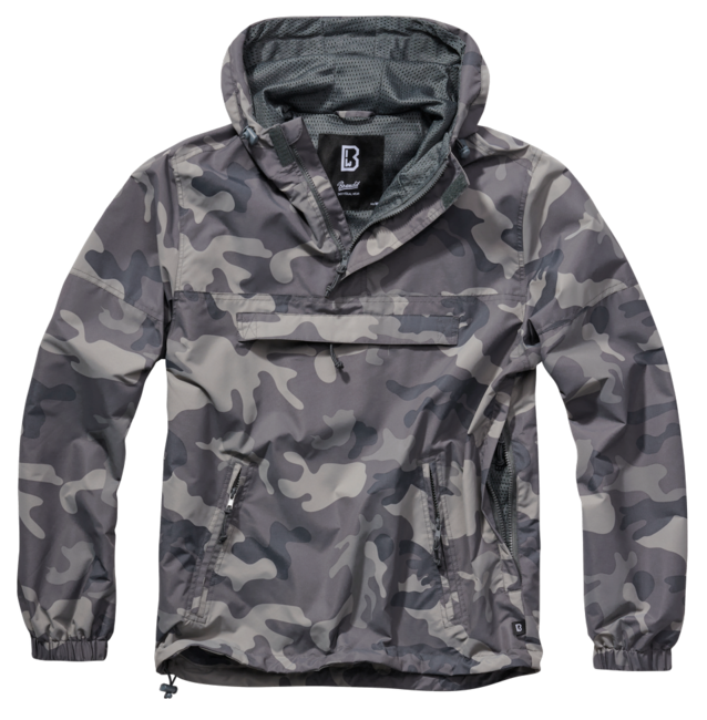 Brandit Summer Windbreaker Jacket, Grey Camo