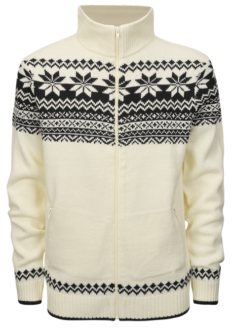 Brandit Norwegian Sweater with Zip, White
