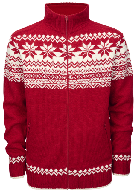 Brandit Norwegian Sweater with Zip, Red