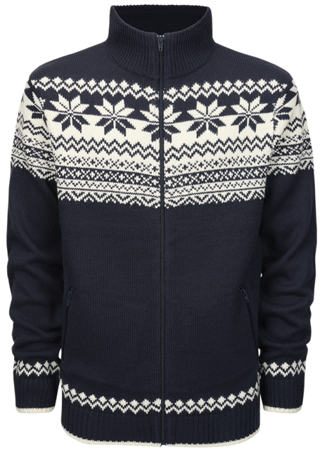 Brandit Norwegian Sweater with Zip Fastening, Navy Blue