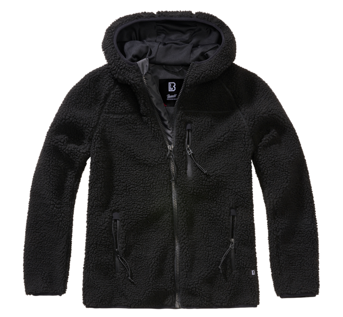 Brandit Teddy Fleece Jacket, Black