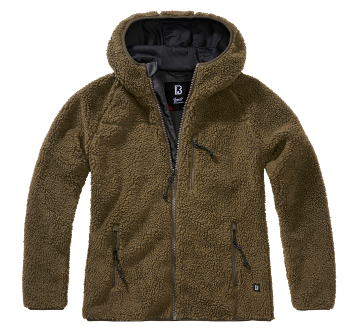 Brandit Teddy Women's Fleece Jacket, Olive
