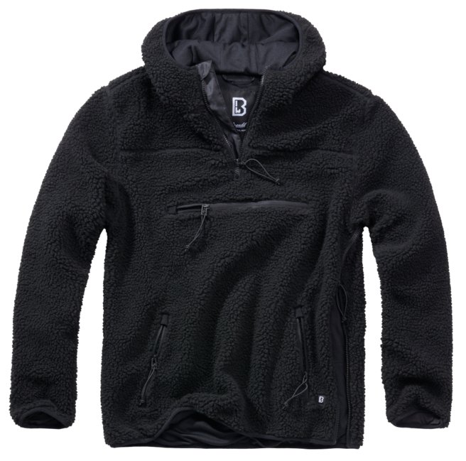 Brandit Worker Teddyfleece Pullover, Black