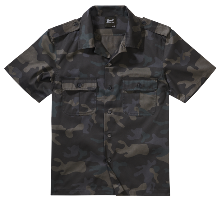 Brandit US Shirt Short Sleeve, Dark Camo
