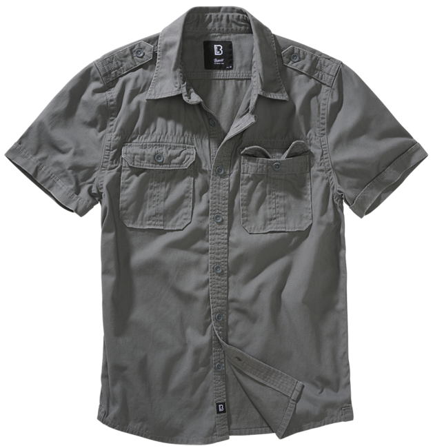 Brandit Vintage Shirt, Charcoal Grey