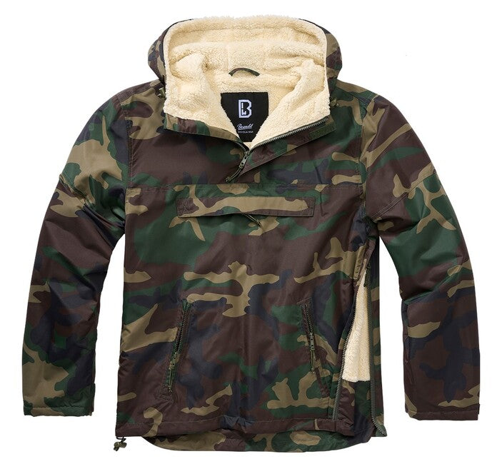 Brandit Windbreaker Sherpa Jacket, Woodland