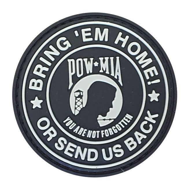 WARAGOD Bring Them Home or Send us back. You are not forgotten PVC Patch, Black
