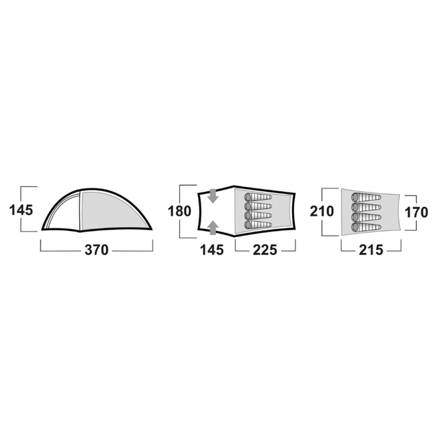 HUSKY Bronder 4 Extreme Lite Tent, Green