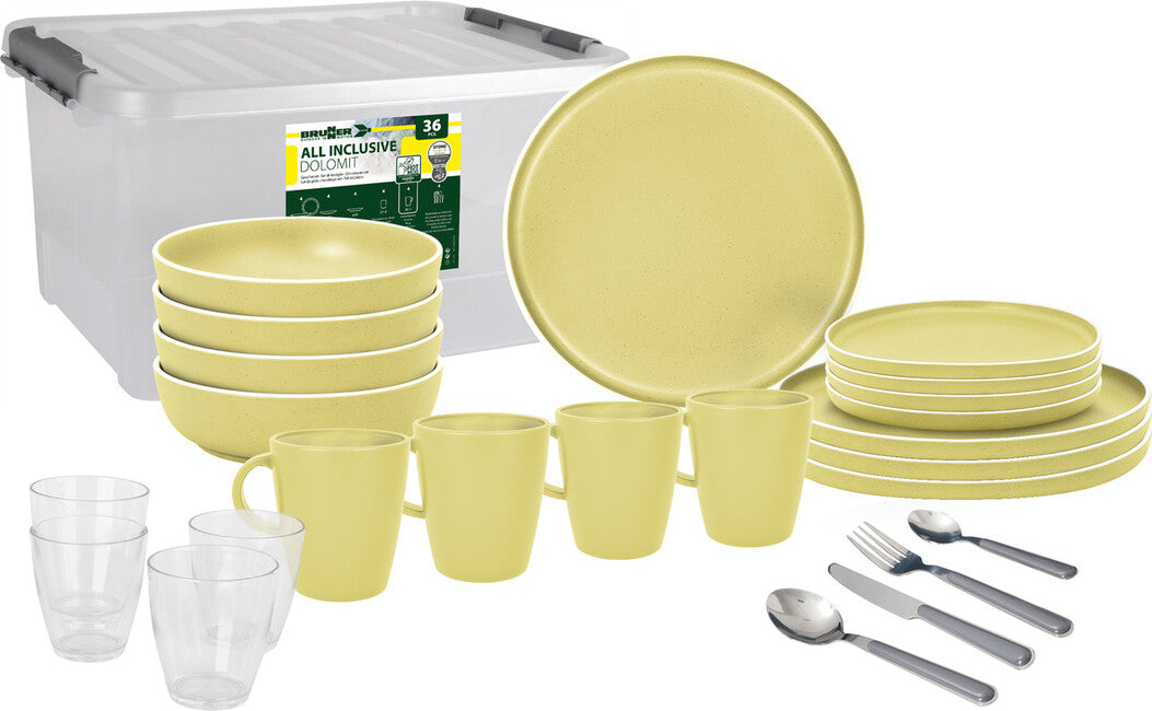 Brunner Dolomit All Inclusive Camping Cookware Set, Yellow