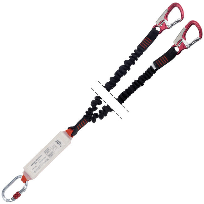 CAMP Shock Absorber Rewind Double Safety Harness with Fall Damper and Elastic Cords 120 - 175 cm