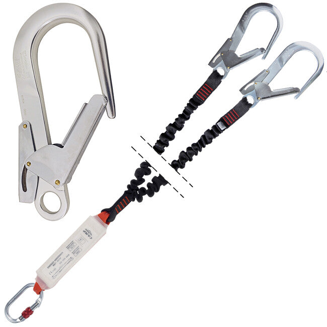 CAMP Shock Absorber Rewind Double Safety Harness with Fall Dampener and Elastic Cords 120 - 175 cm